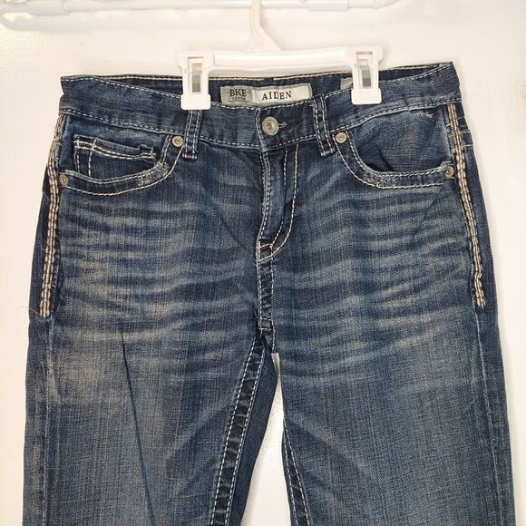 BKE Denim Aiden Bootleg Distressed Blue Jeans Men's Size 29/R - Picture 2 of 15